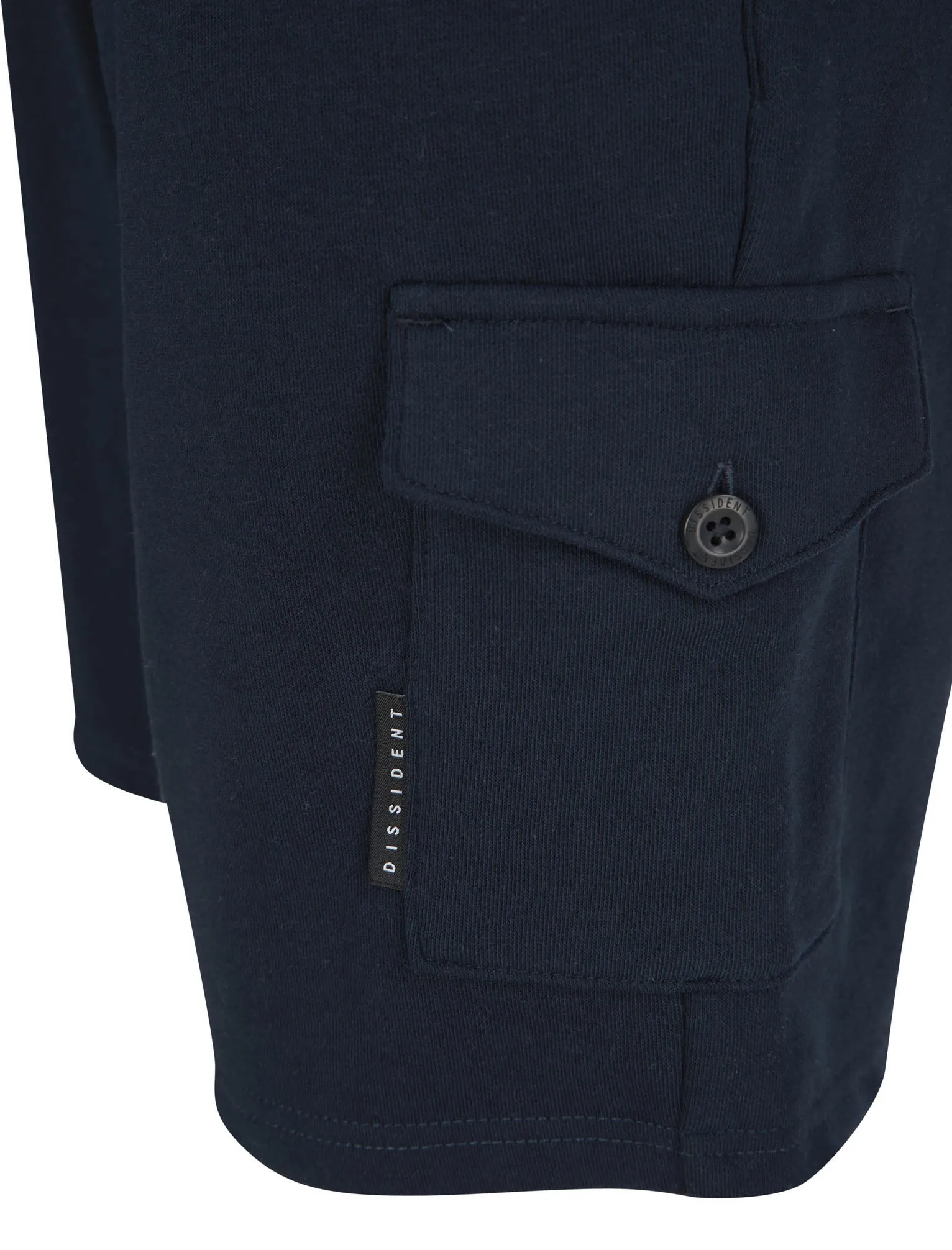 Aidan Brushback Fleece Cargo Jogger Shorts in Sky Captain Navy  - Dissident