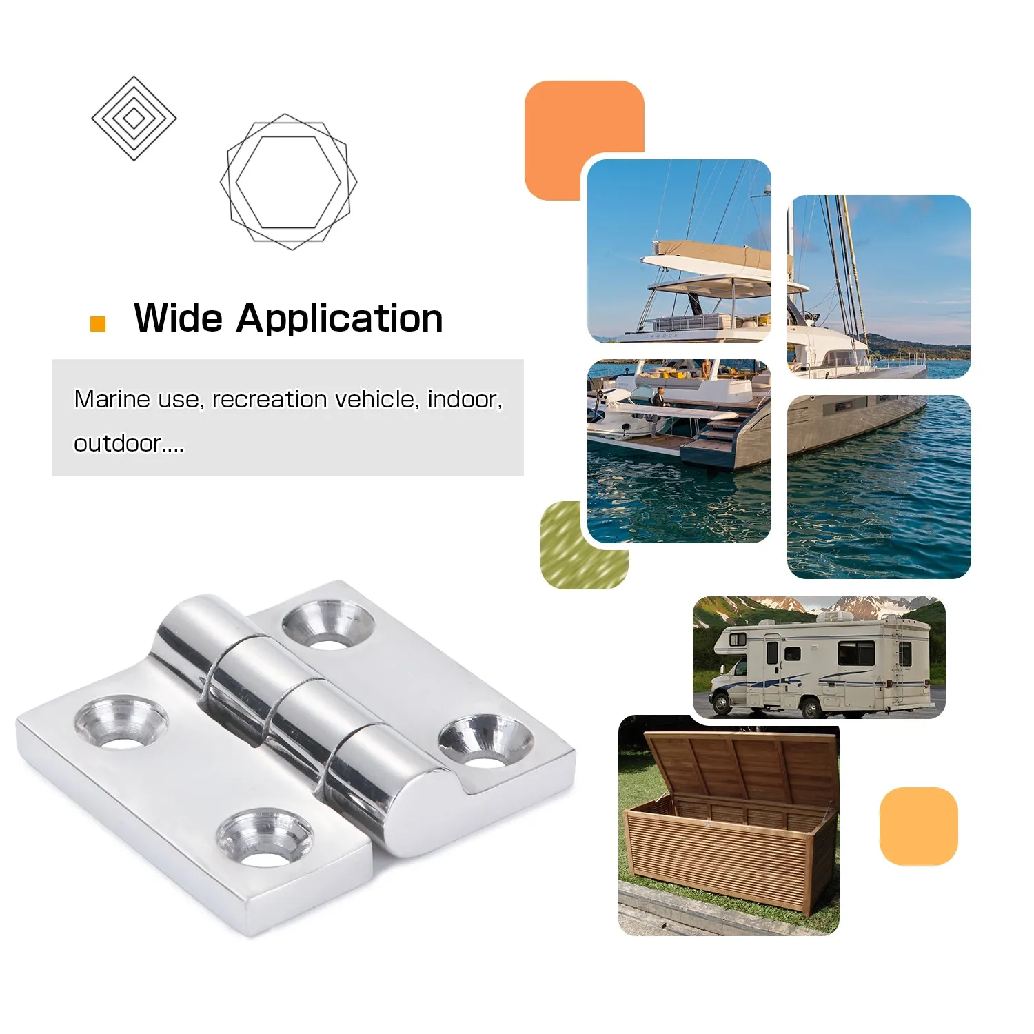 AMYSPORTS Marine Hinge 50*50mm 2Pcs