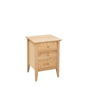 Aria Bedside - 3 Drawer Narrow 500w