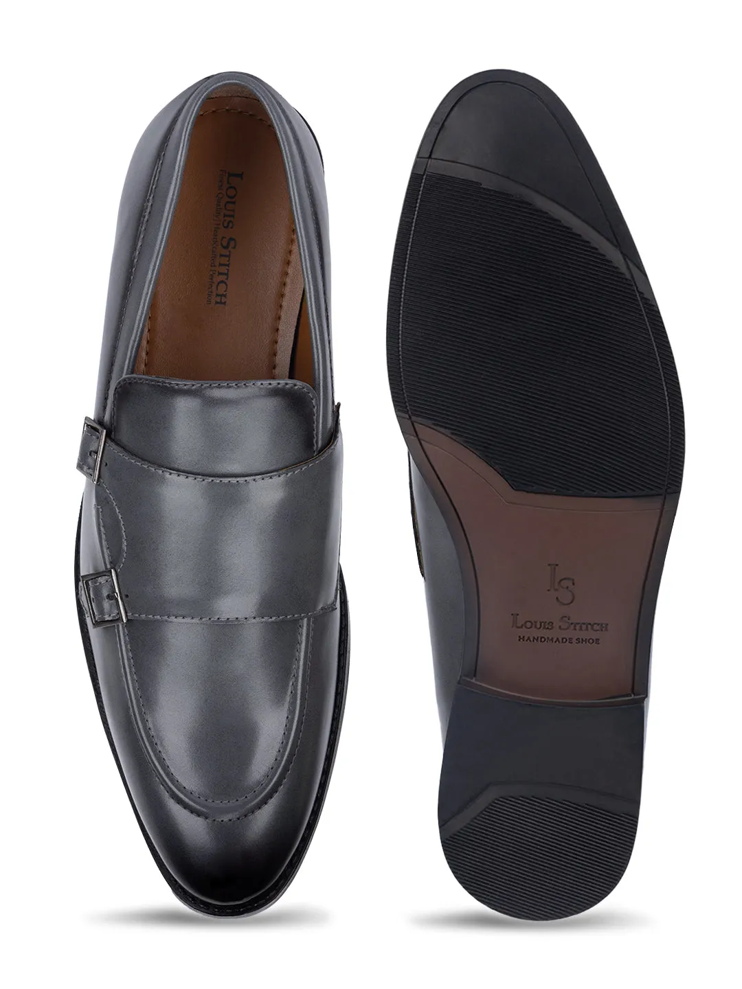 Ash Grey Handcrafted Slipon Style Comfortable Monks
