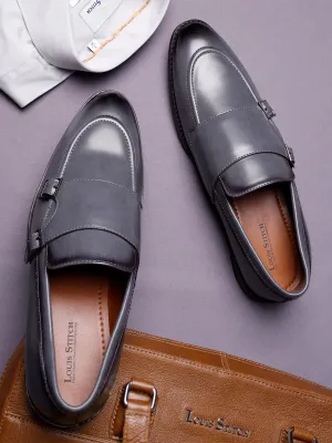 Ash Grey Handcrafted Slipon Style Comfortable Monks