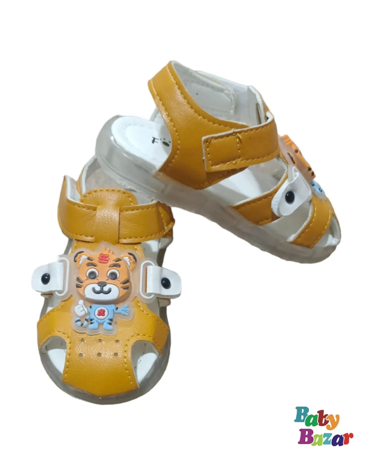 Baby Boy Sandal In New Design Yellow Color With Lights