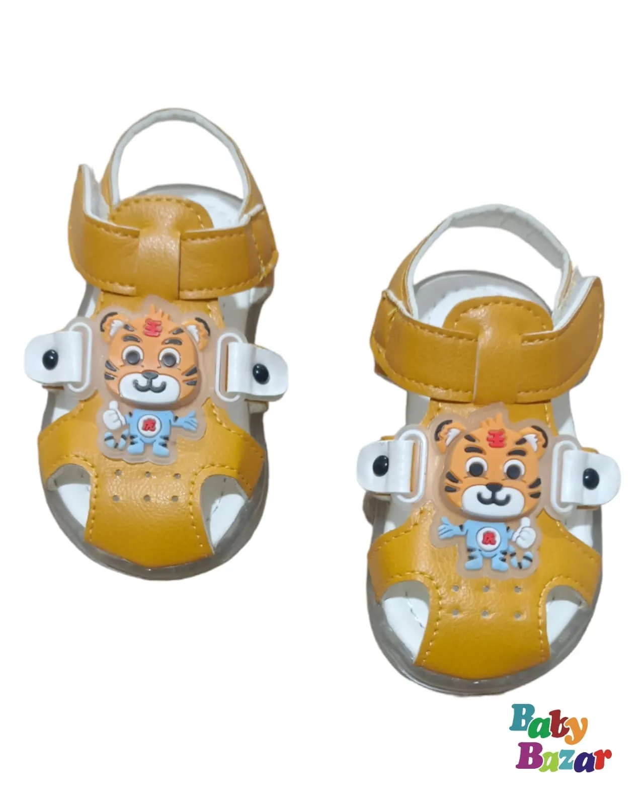 Baby Boy Sandal In New Design Yellow Color With Lights