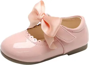 Baby Flower Girl Dress Shoes Patent Bow Mary Jane Ballet Flats Wedding Party School Shoes Toddler Church Shoes