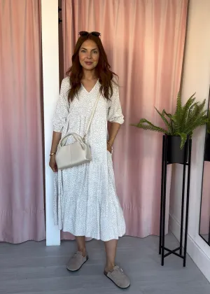 Betsy Midi Dress - Biege