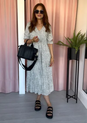 Betsy Midi Dress - Taupe