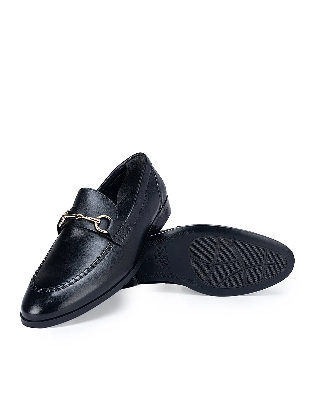 Black Embellished Loafers