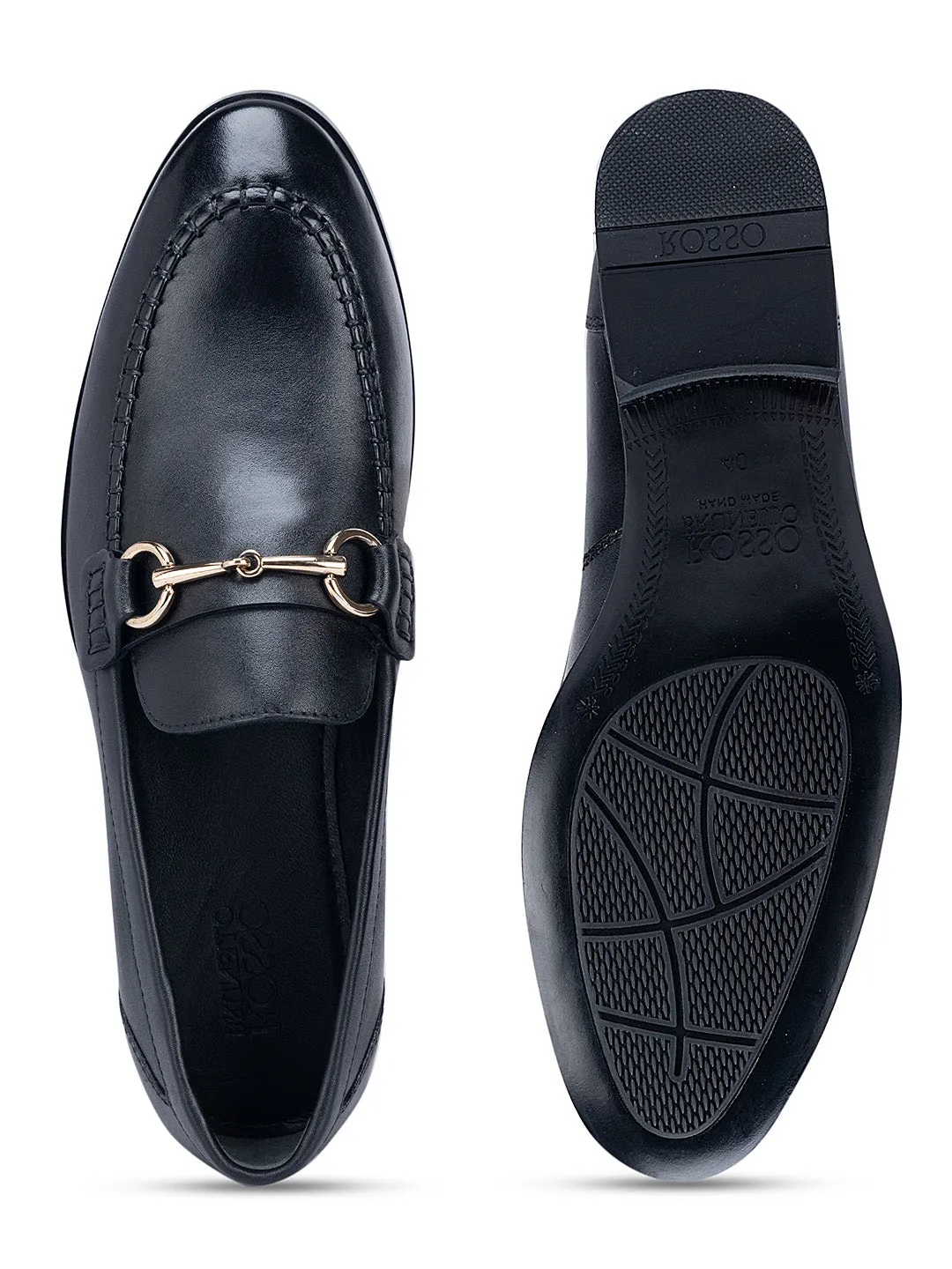 Black Embellished Loafers