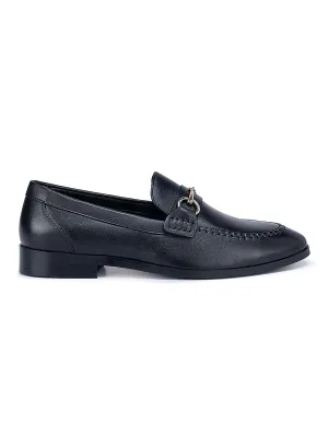 Black Embellished Loafers