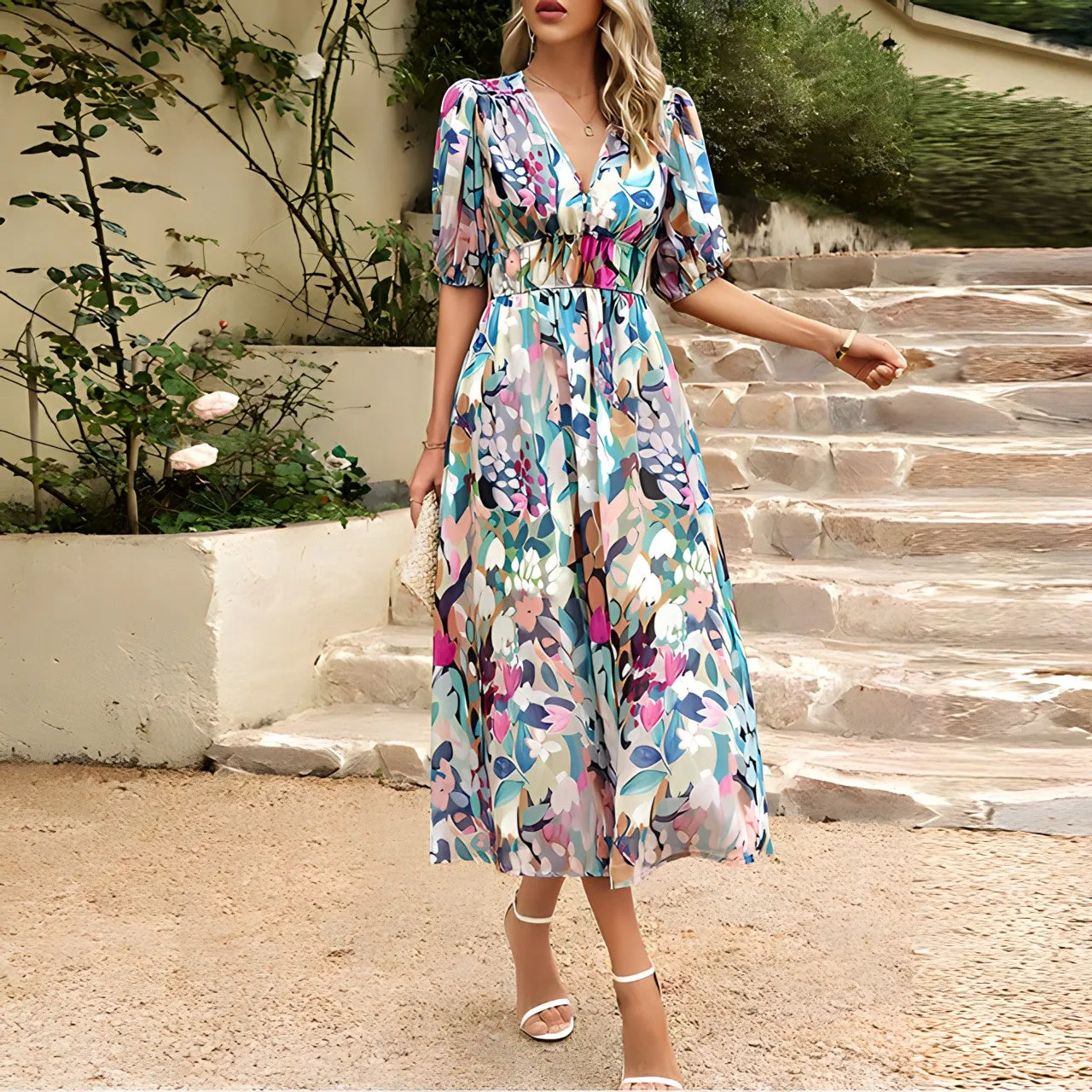 Blessie  Floral Print Maxi Dress
