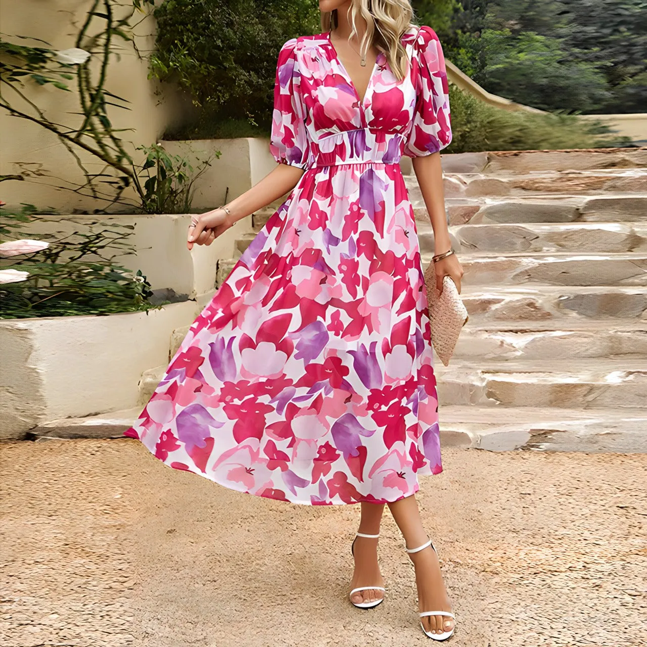 Blessie  Floral Print Maxi Dress