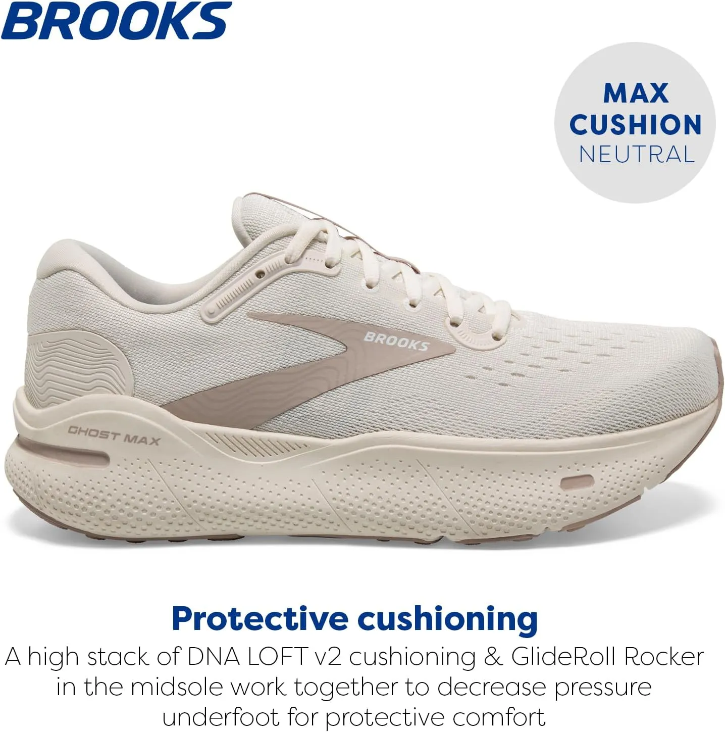 Brooks Mens Ghost Max Cushion Neutral Running & Walking Shoe