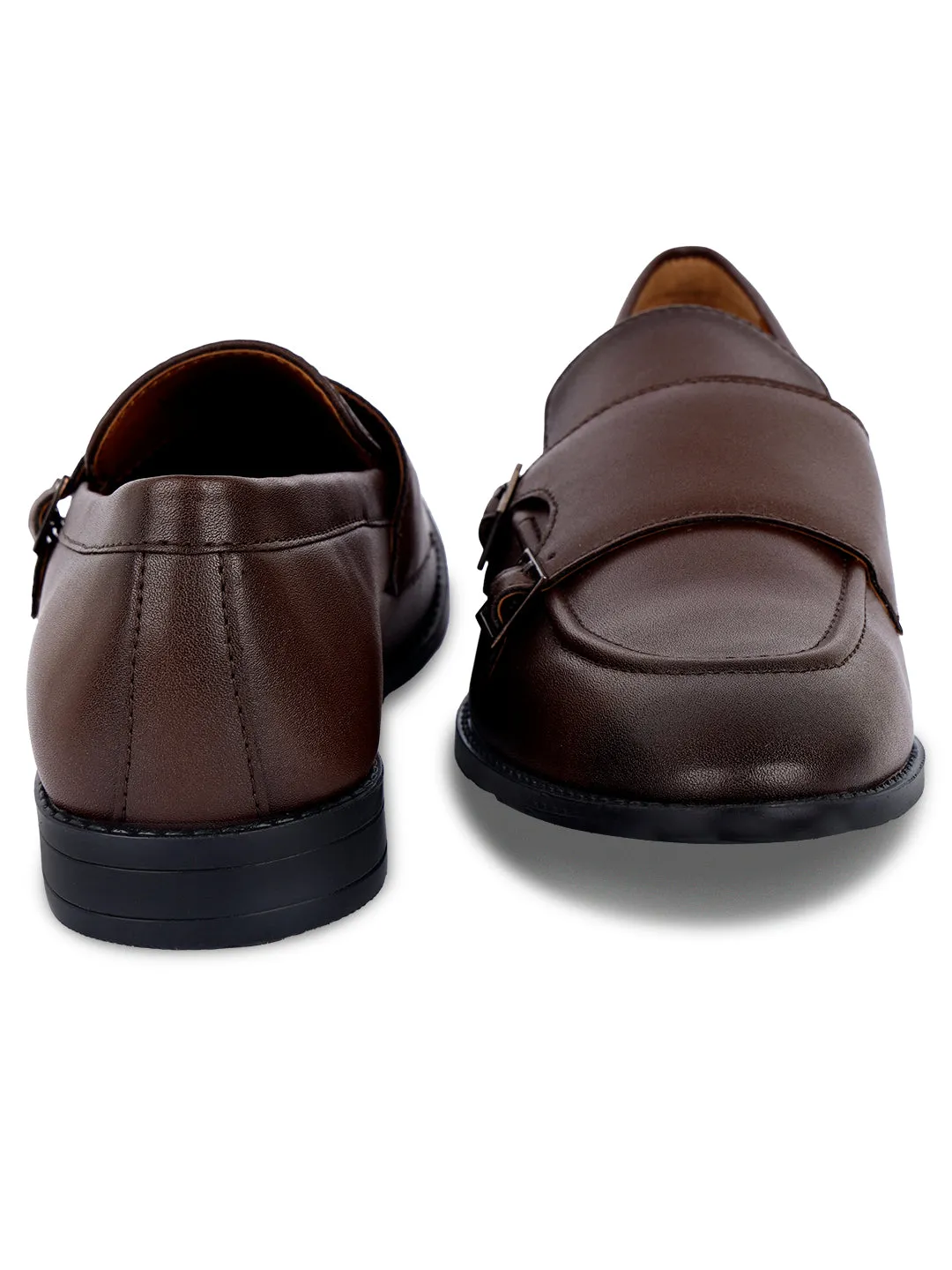 Brunette Brown Handcrafted Slipon Style Comfortable Monks