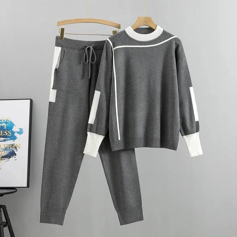 Casual Knit Co-ord Set-Two-Piece Loungewear