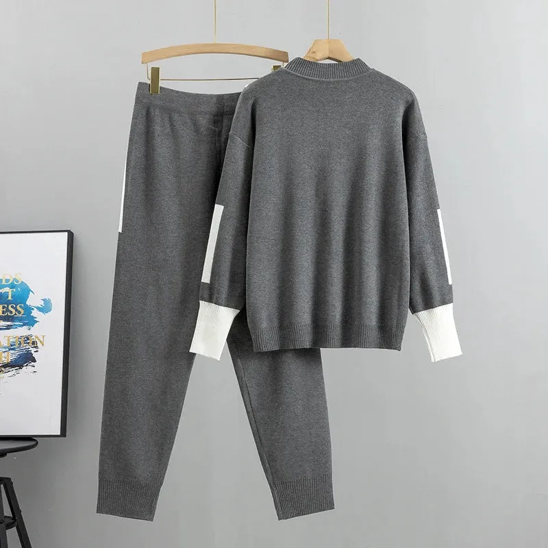 Casual Knit Co-ord Set-Two-Piece Loungewear
