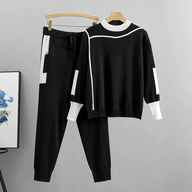 Casual Knit Co-ord Set-Two-Piece Loungewear