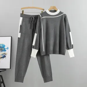 Casual Knit Co-ord Set-Two-Piece Loungewear