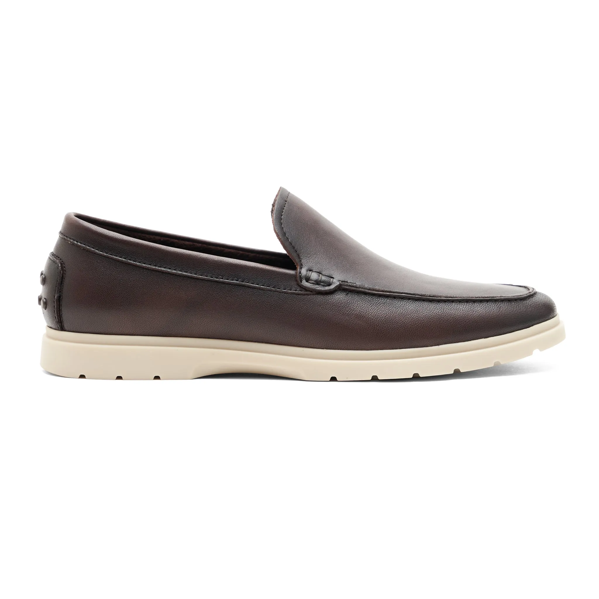 Coffee Leather Moccasins