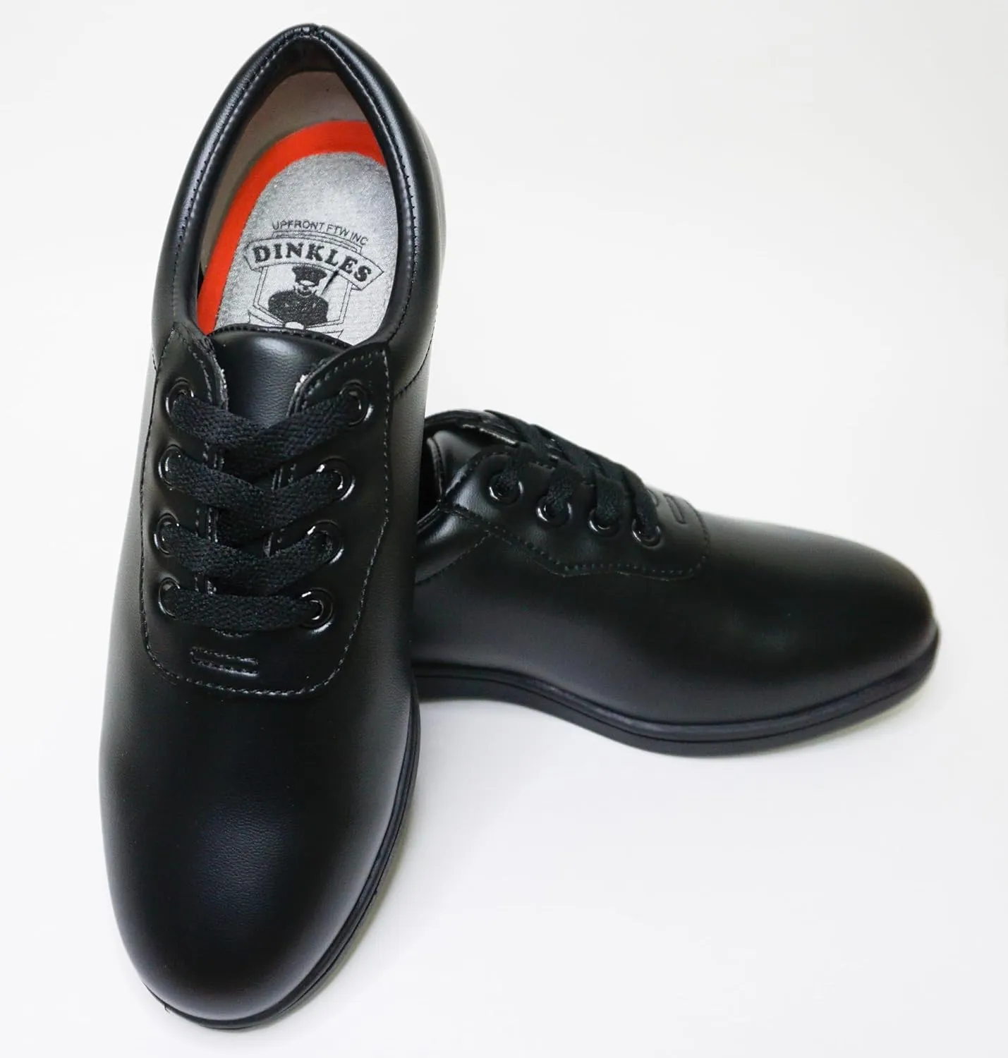 DINKLES Men's Glide Marching Band Shoes, Comfortable (Wide Width) Black