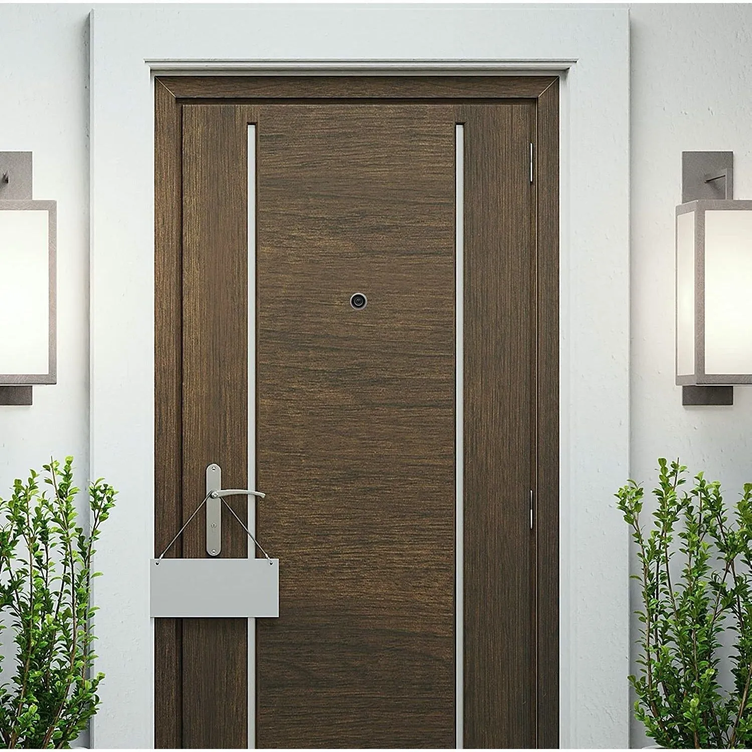 Door Viewer 200 Degree Glass Lens - 14mm Dia. - THICK 50-75mm Doors -  Polished Chrome
