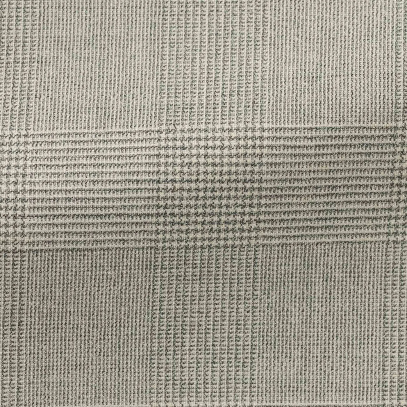 Drago Light Grey Stretch Doppio Ritorto Tropical Wool with Glencheck