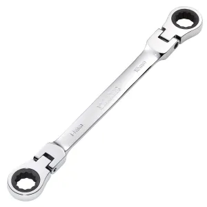 Draper Hi-Torq® Metric Flexible Head Double Ring Ratchet Spanner, 14 X 15mm - 8231FBSMM