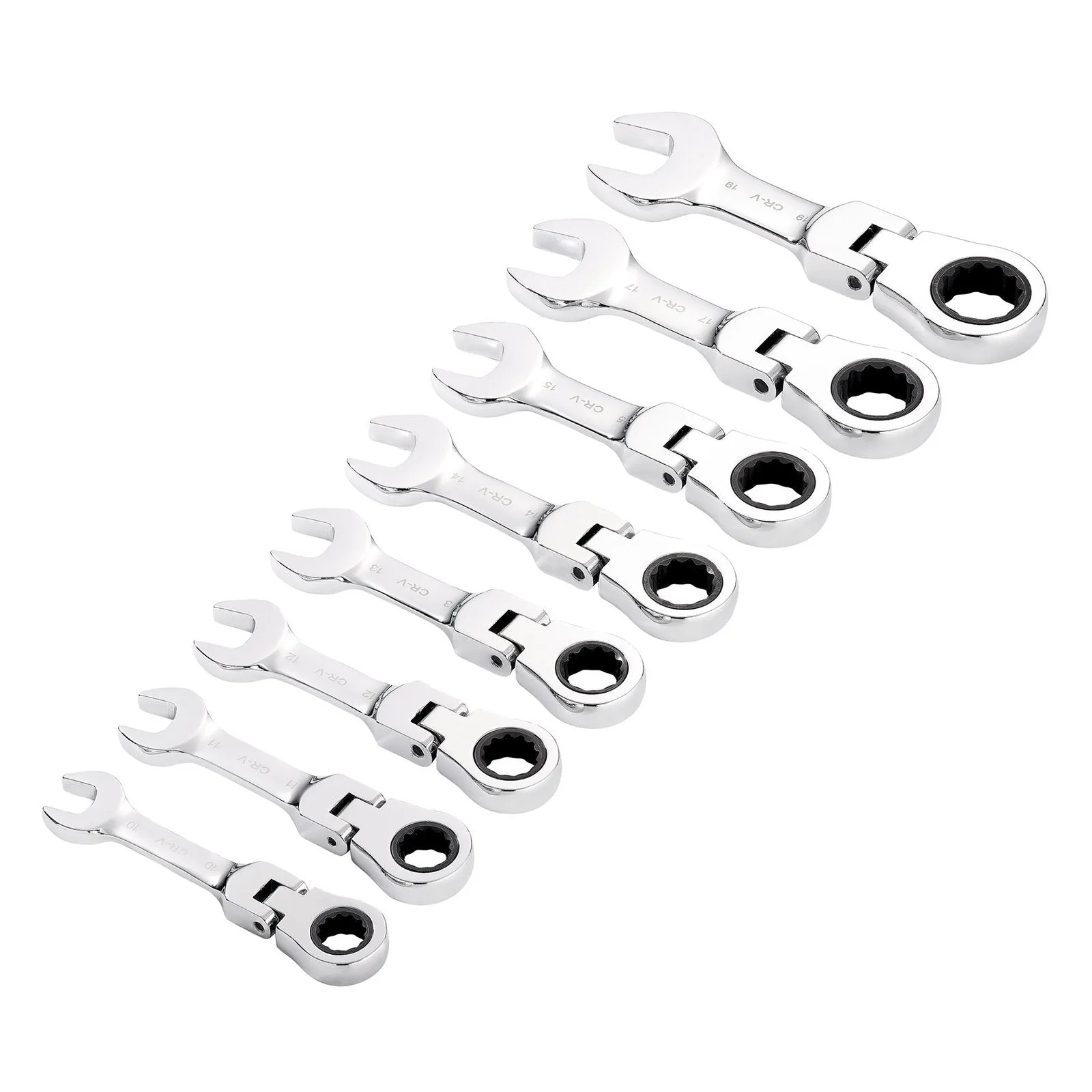 Draper Hi-Torq® Metric Stubby Flexible Head Ratchet Combination Spanner Set (8 Piece) - 8230FMMBS/8