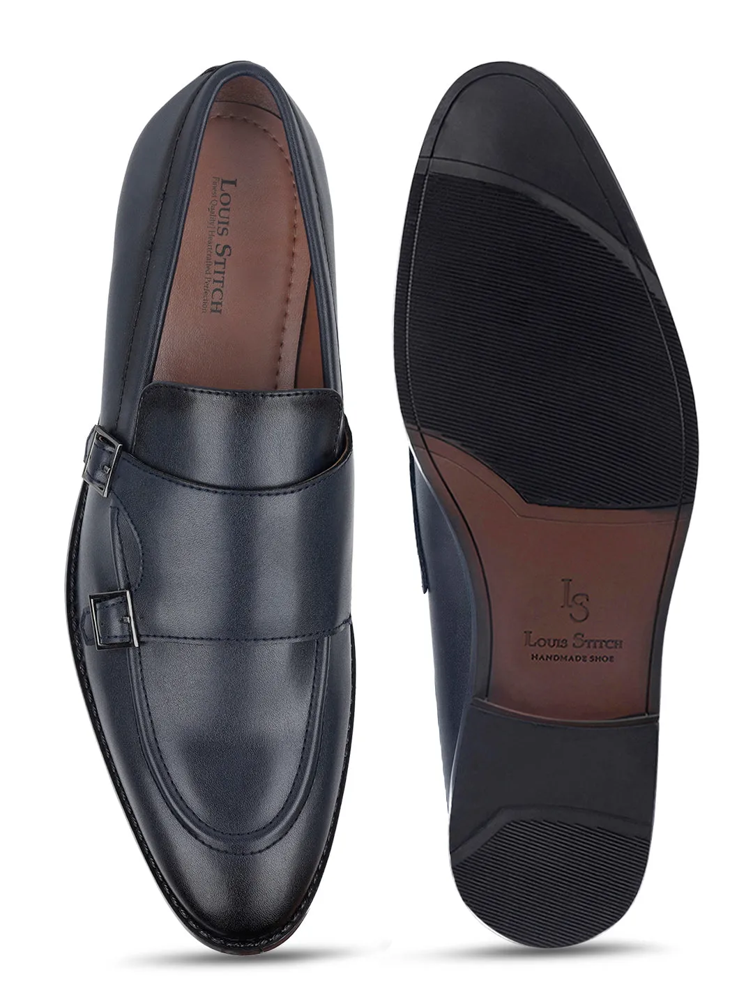 Federal Blue Handcrafted Slipon Style Comfortable Monks
