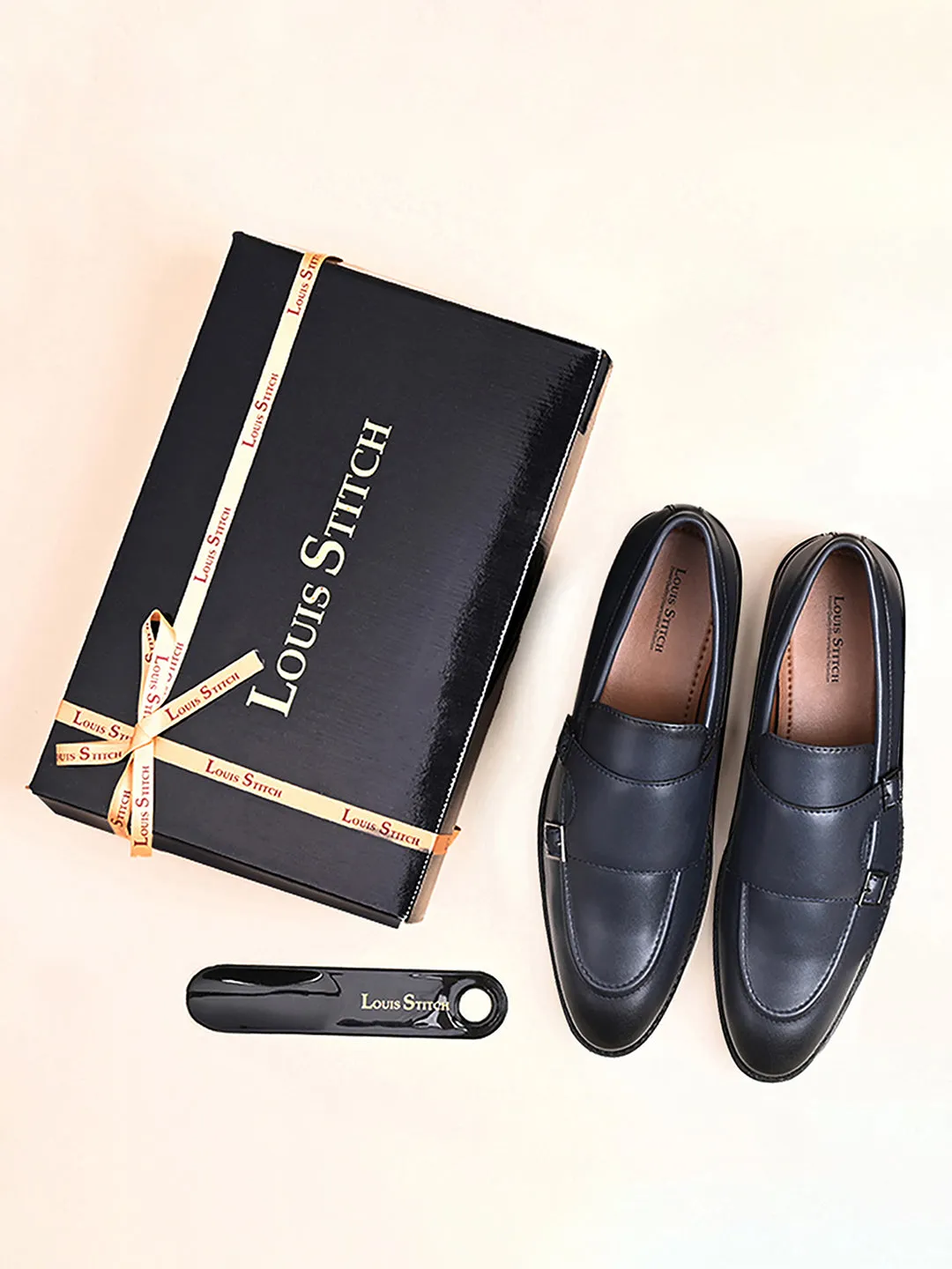 Federal Blue Handcrafted Slipon Style Comfortable Monks