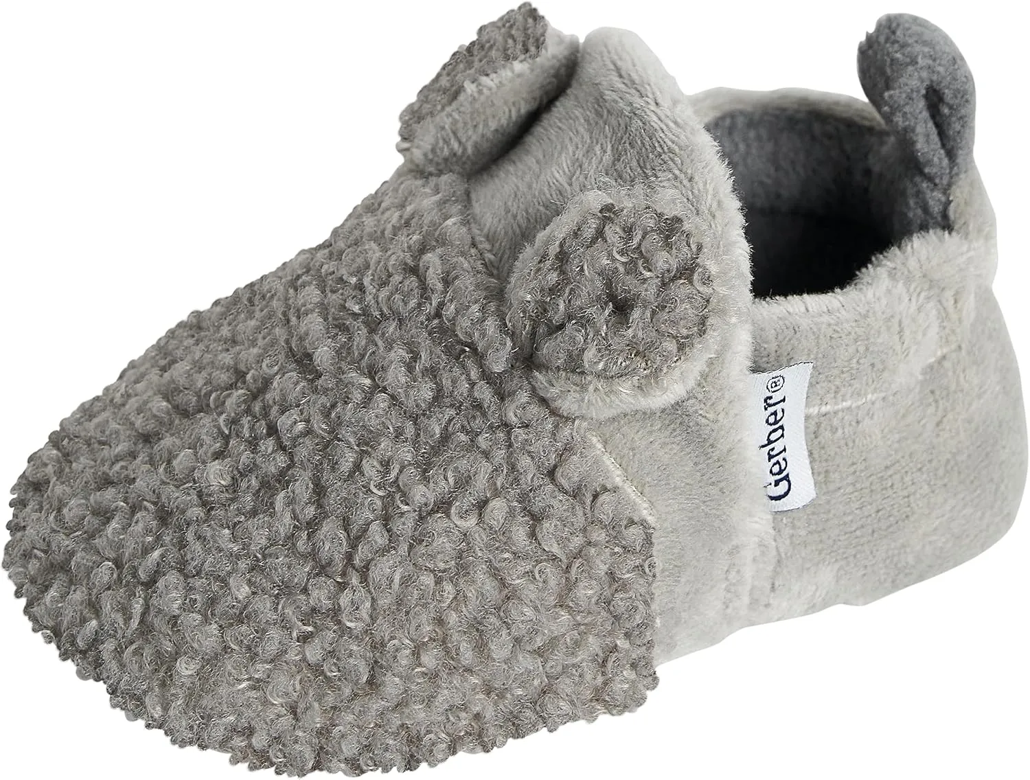 Gerber Unisex-Baby Fleece Lined Non Skid Soft Slipper Booties with Ears
