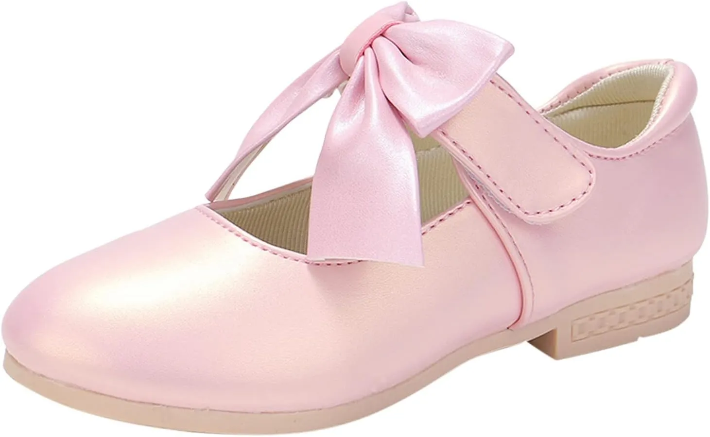 Girls Ballet Shoes Flower Girls Mary Jane Flats with Bow Dress Shoes Party Wedding Church Shoes Toddler Dress Shoes