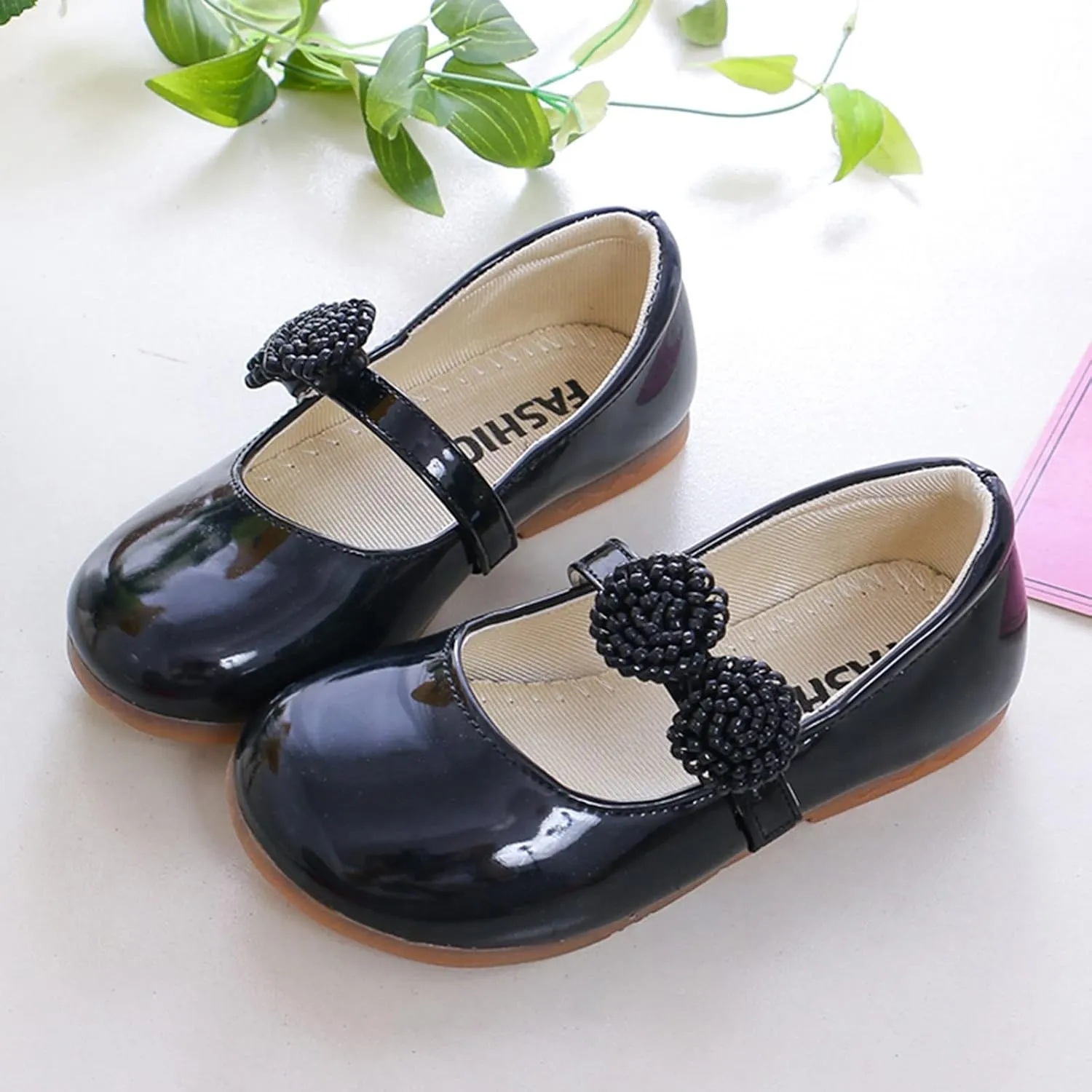 Girls Dress Shoes, Mary Jane Shoes for Girls, Wedding Party Flower Girl School Uniform Shoes Ballet Flats