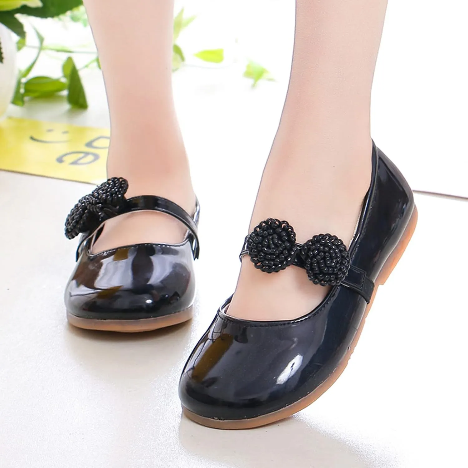 Girls Dress Shoes, Mary Jane Shoes for Girls, Wedding Party Flower Girl School Uniform Shoes Ballet Flats