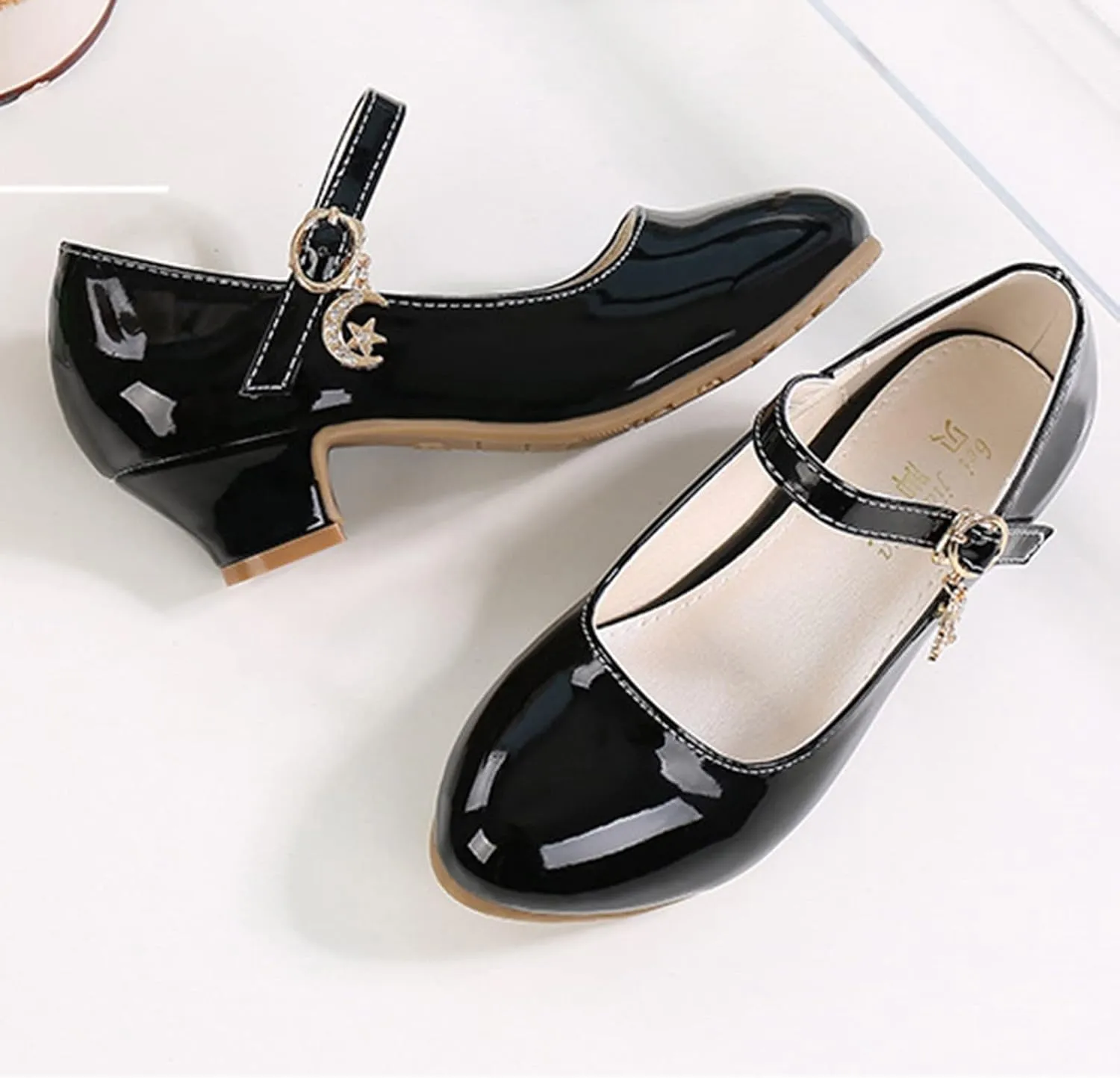 Girls Mary Jane Dress Shoes Flower Girl Wedding School Uniform Low Heels Toddler Little Kids Pump Shoes Mary Jane Shoes