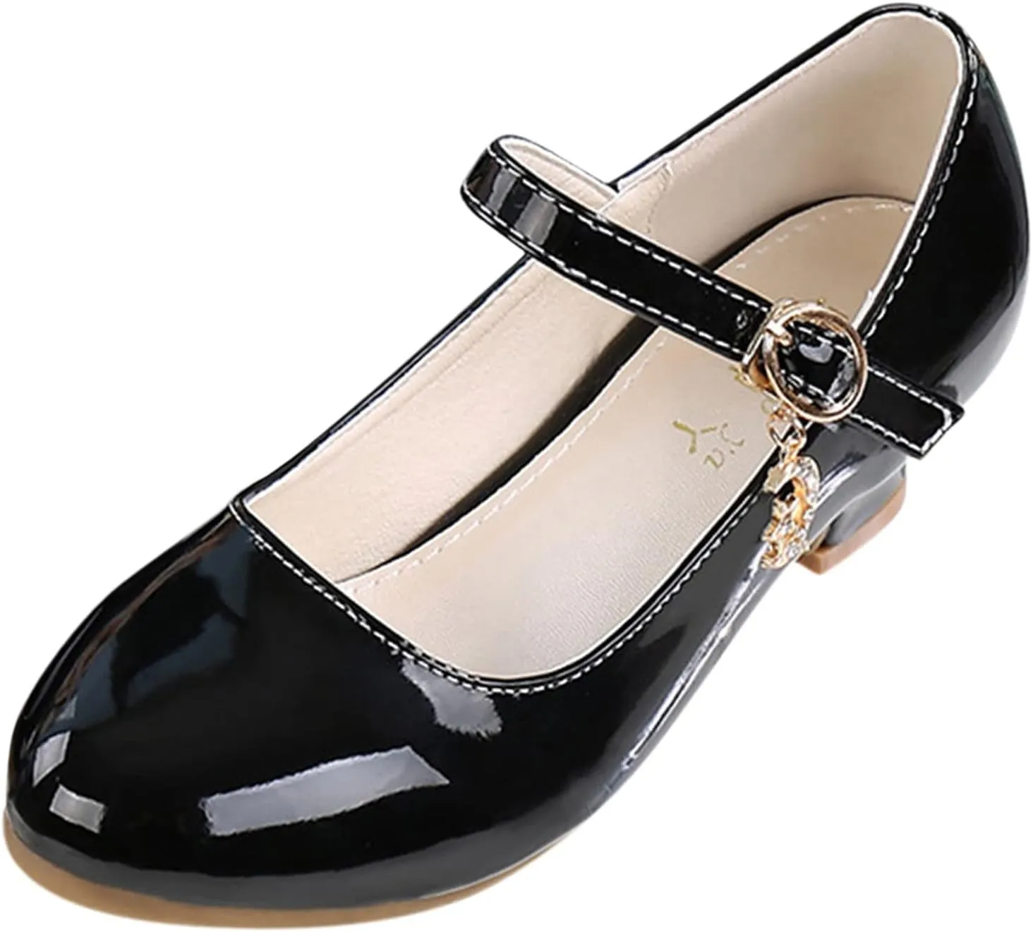 Girls Mary Jane Dress Shoes Flower Girl Wedding School Uniform Low Heels Toddler Little Kids Pump Shoes Mary Jane Shoes