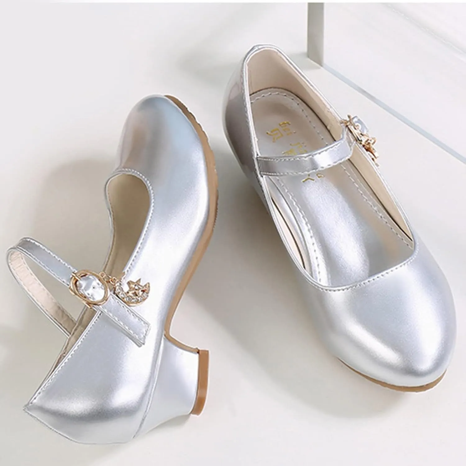 Girls Mary Jane Dress Shoes Flower Girl Wedding School Uniform Low Heels Toddler Little Kids Pump Shoes