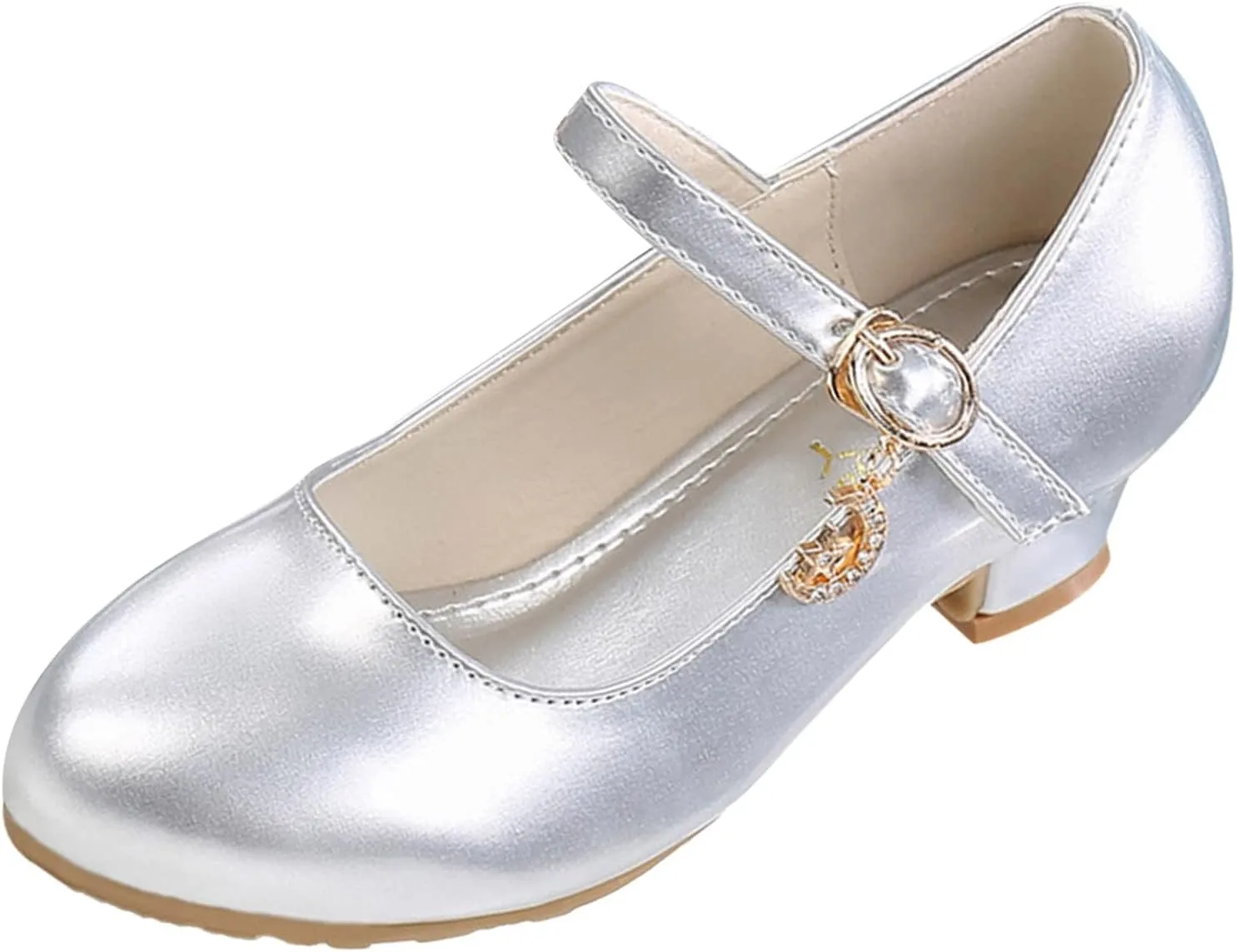 Girls Mary Jane Dress Shoes Flower Girl Wedding School Uniform Low Heels Toddler Little Kids Pump Shoes
