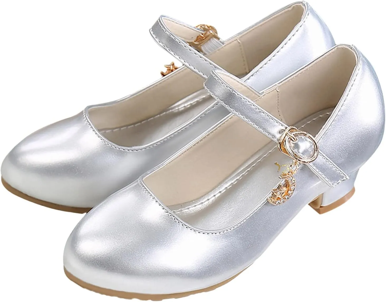 Girls Mary Jane Dress Shoes Flower Girl Wedding School Uniform Low Heels Toddler Little Kids Pump Shoes