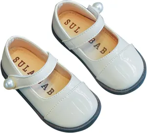 Girls Mary Jane Flats School Uniform Wedding Party Dress Shoes for Kids Ankle Strap Slip On Sandal