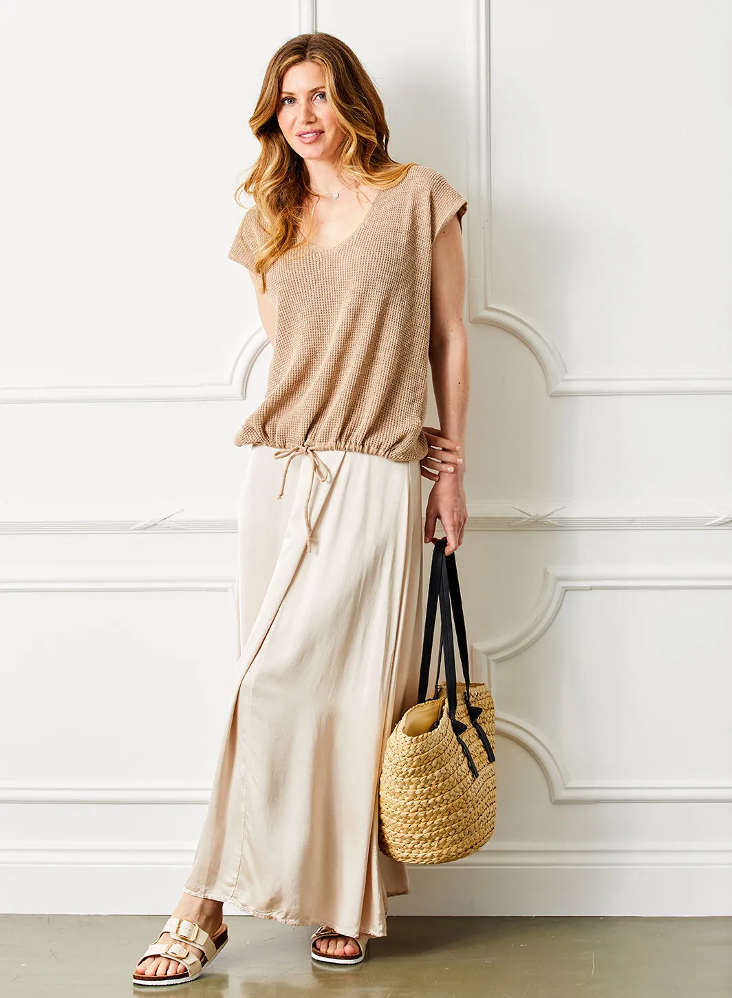 Grenada Satin Floaty Maxi Skirt