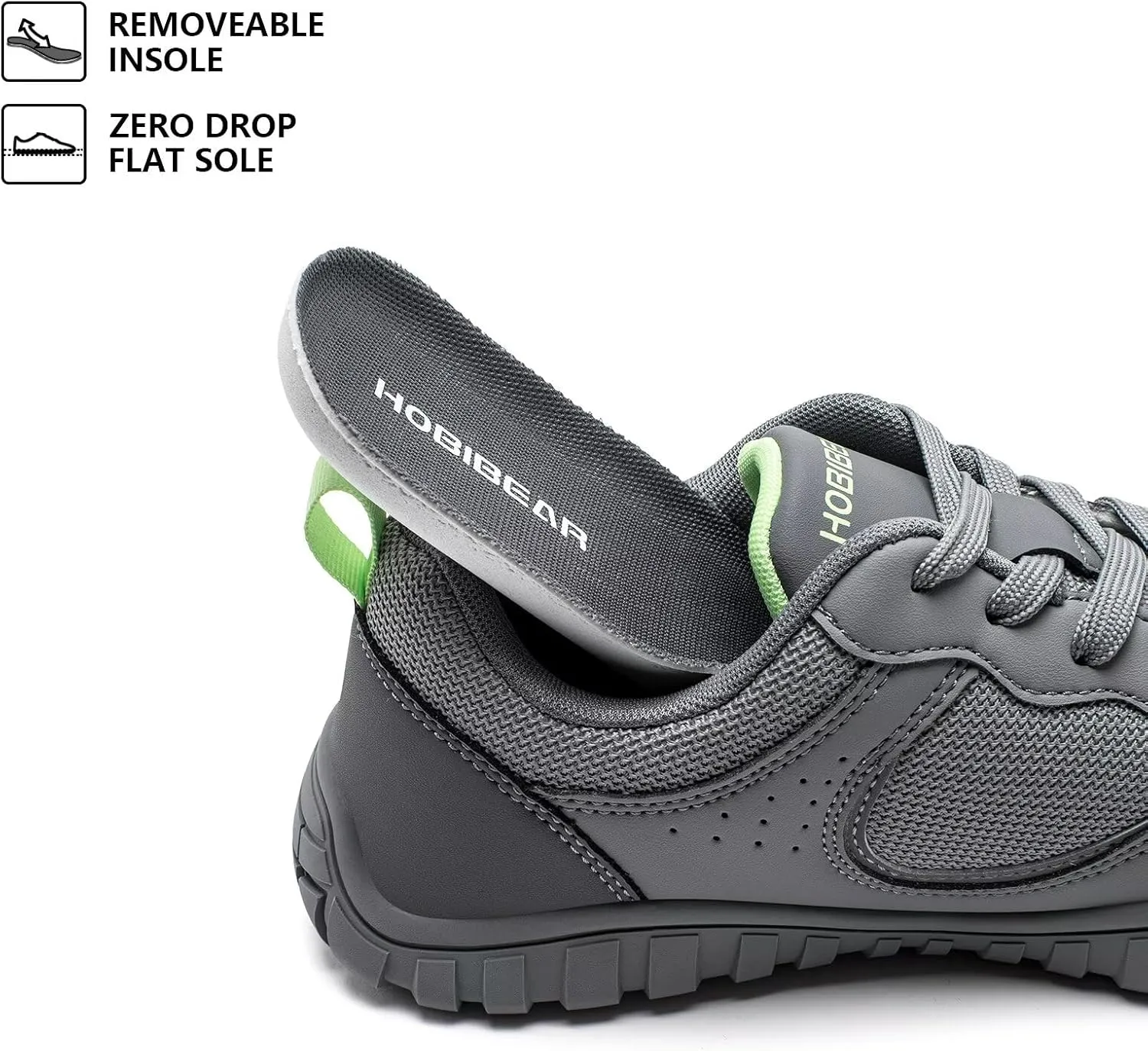 HOBIBEAR Womens Barefoot Shoes | Wide Toe Box | Comfortable Trail Running Sneaker