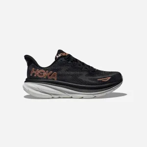 Hoka Clifton 9 black rose gold WMNS