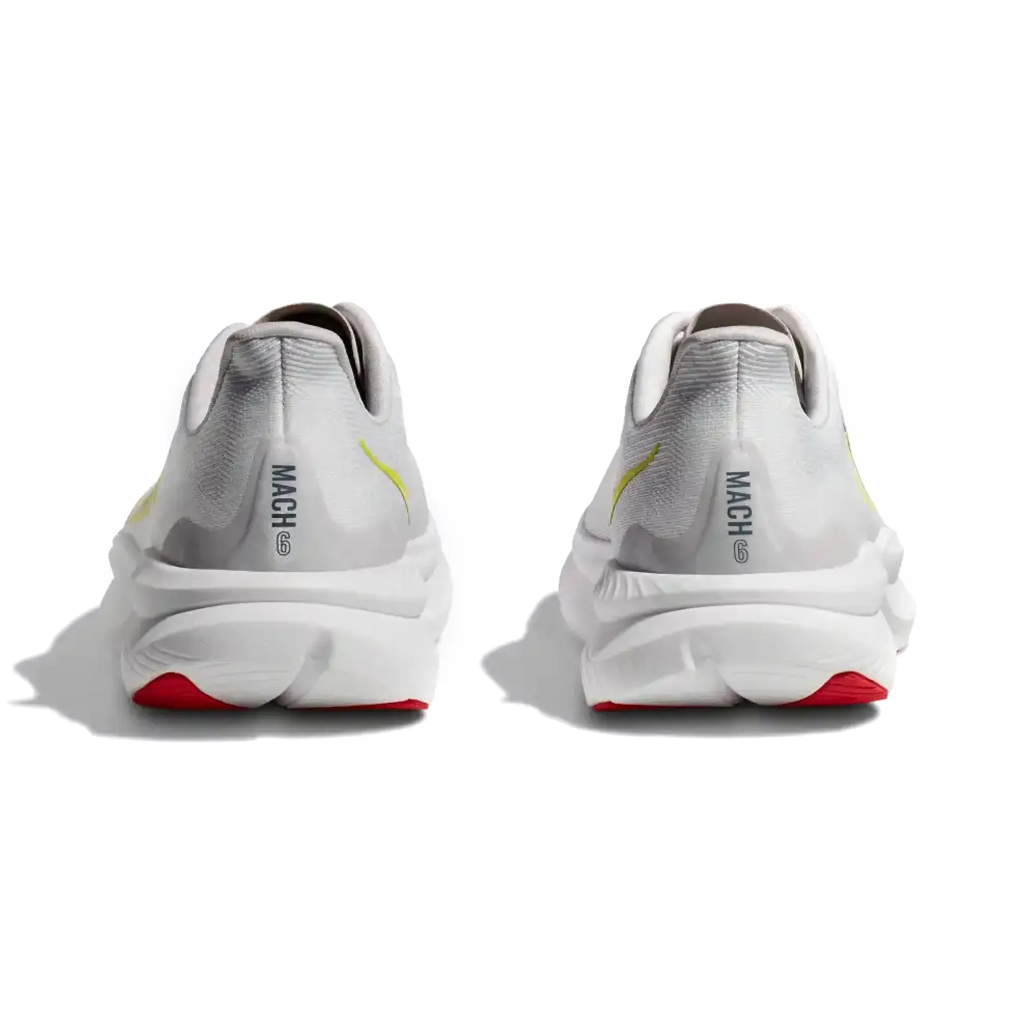 HOKA MENS RUNNING SHOES MACH6 WHITE/NIMBUS CLOUD