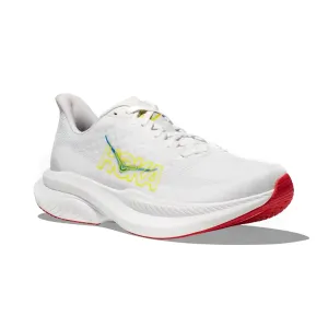 HOKA MENS RUNNING SHOES MACH6 WHITE/NIMBUS CLOUD