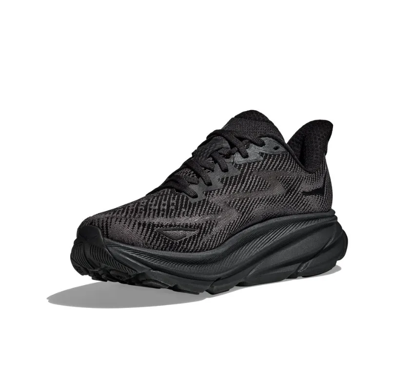Hoka W Clifton 9 Sneaker- Black/Black