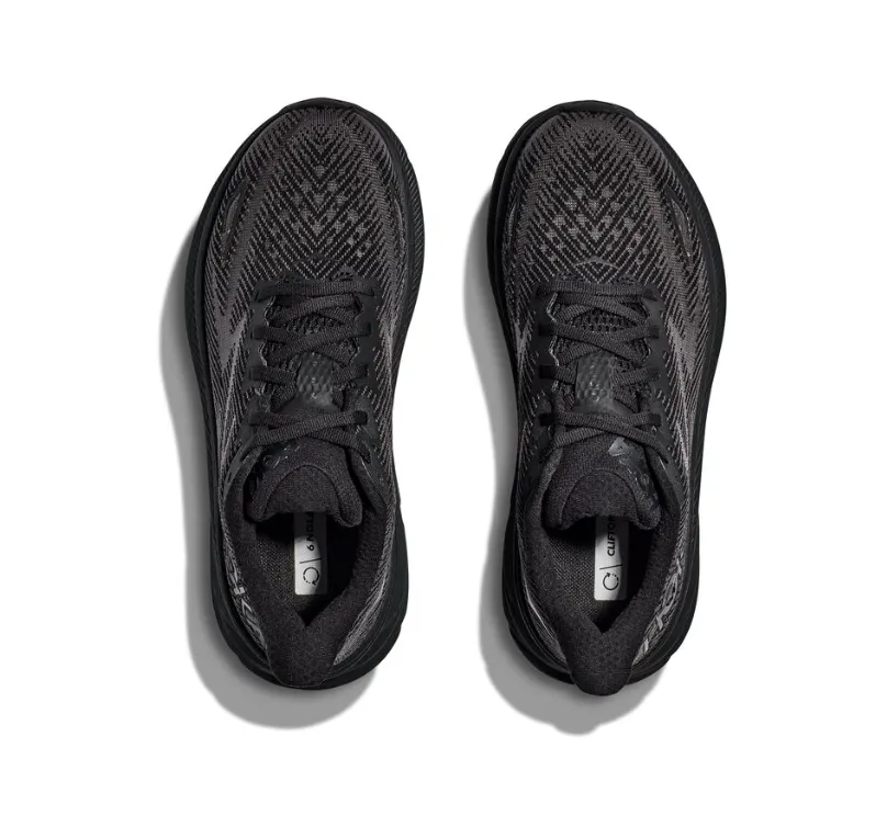 Hoka W Clifton 9 Sneaker- Black/Black
