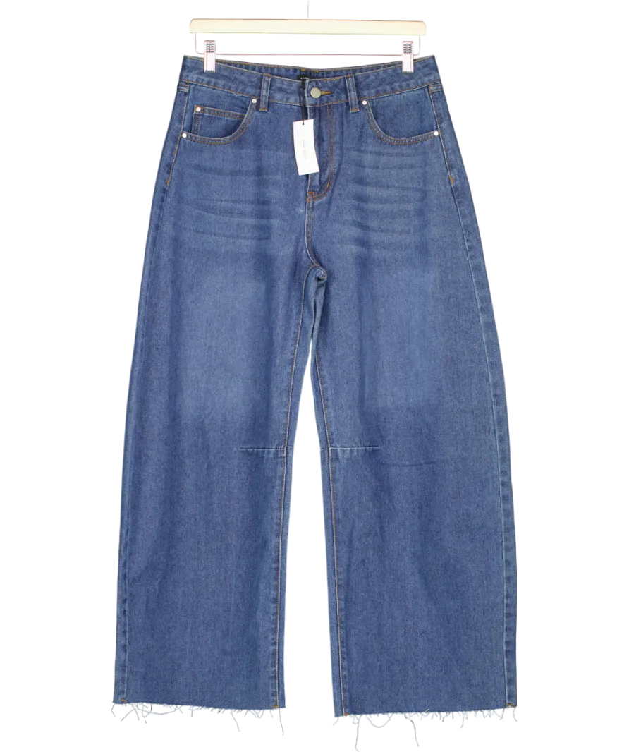 Karen Millen Blue Barrel Leg Jeans UK 12