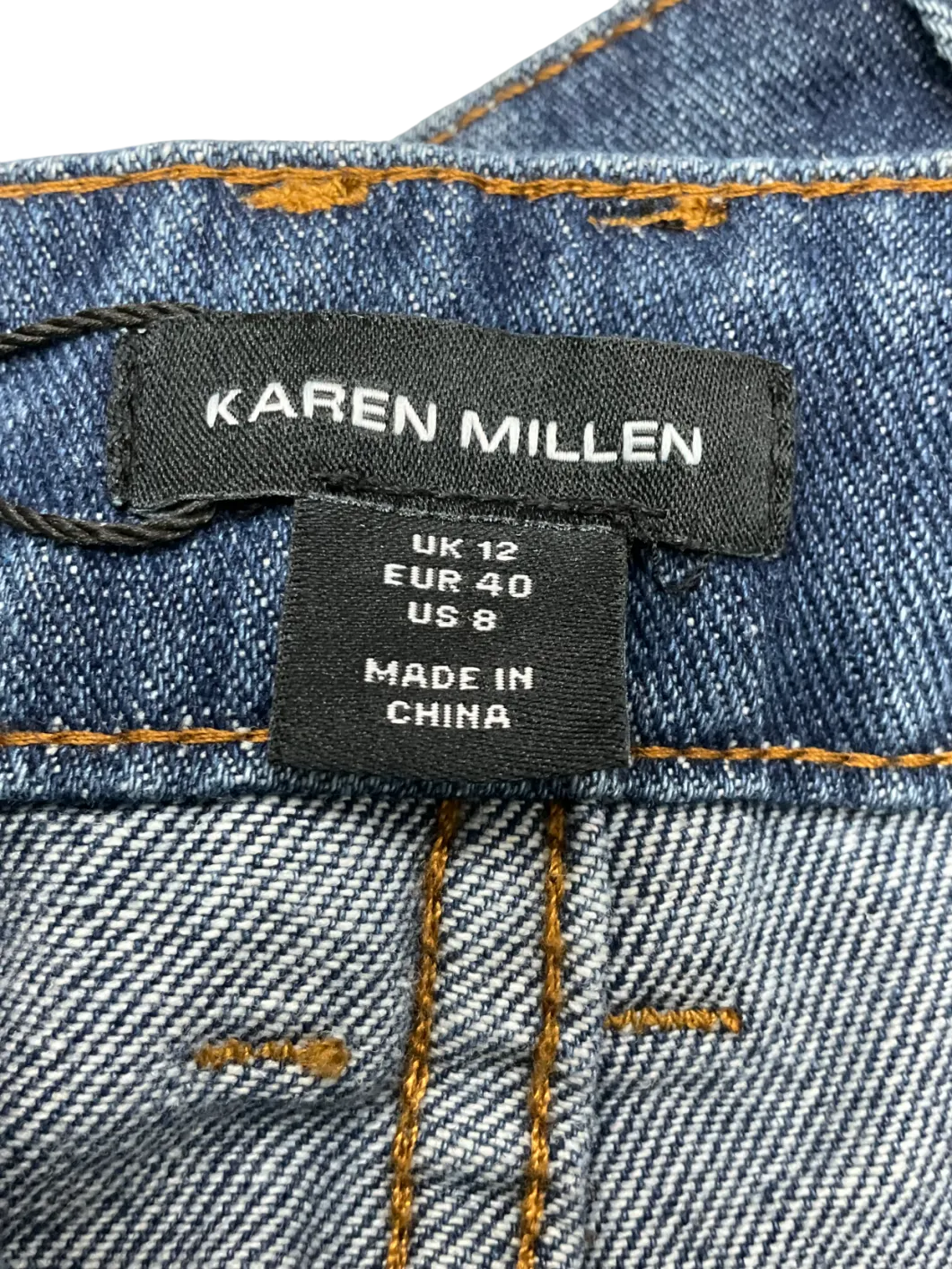 Karen Millen Blue Barrel Leg Jeans UK 12