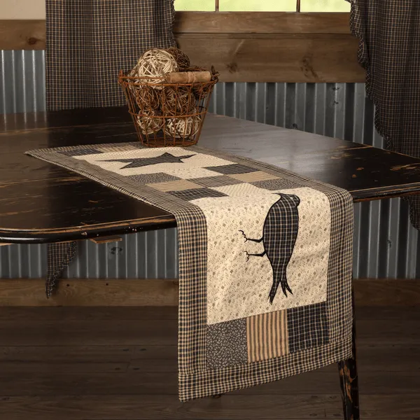 Kettle Grove Crow and Star Table Runner