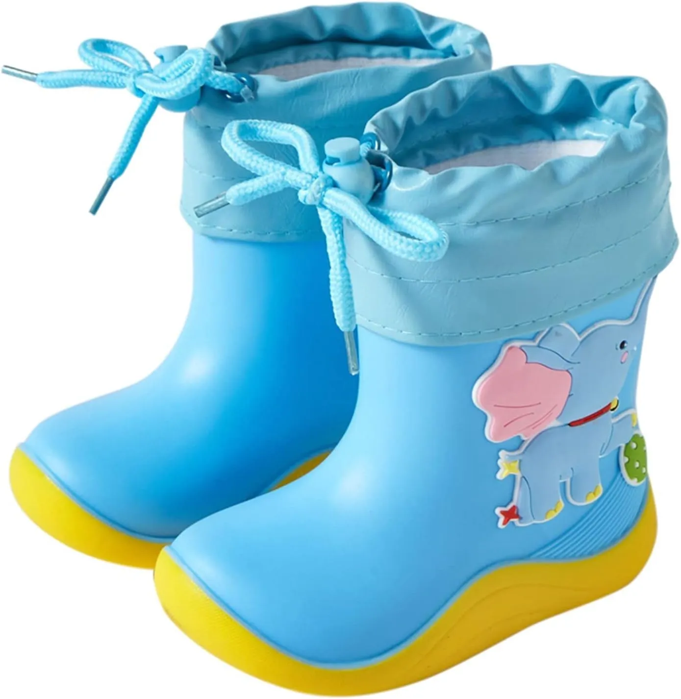 Kids Rain Boots, Toddler Rainboots Waterproof Rubber Kids Rain Shoes for Baby Girls Boys with Fun Baby Girl Shoes